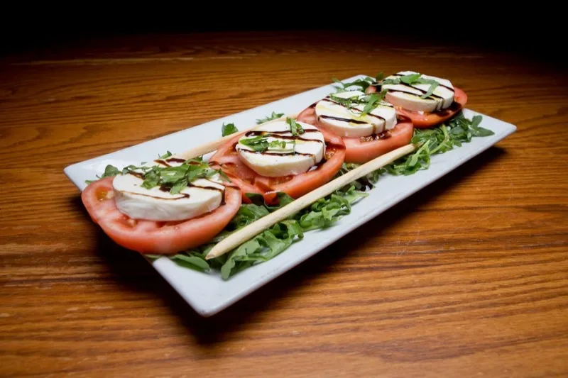 Fresh Caprese salad with mozzarella and basil
