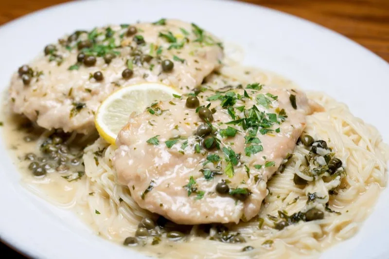 Chicken Piccata with lemon caper sauce