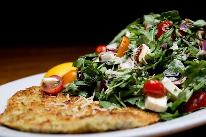 Veal Milanese with arugula salad